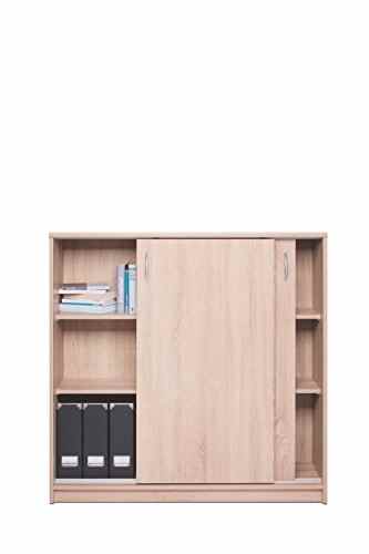 002078 KIEL 17 Eiche Sägerau Nb. Schiebetürenkommode Kommode Beistellkommode …