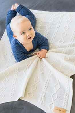 100% Merino Wolle Decke von gestrickt nordsnow antiallergische und sehr weich, Made in Europe