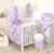 10tlg. Babybettwäsche Set, 135x100cm, 140x70cm, lila Bär