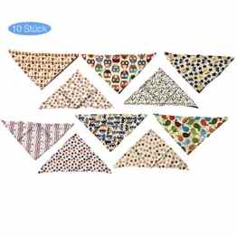 10x Baby Dreieckstuch Lätzchen Spucktuch Halstücher aus Baumwolle – Einfach auch Schleife zu fixieren – Ideal für Neugeborene bis klein Kinder. (10er Pack)