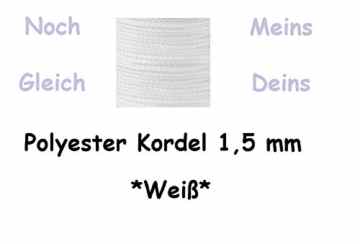 1m PP-Polyester Kordel Seil Schnur Ø 1,5mm, geeignet für Schnullerketten, Greiflinge u.v.m. -