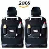 2 Auto Organizer Kick-Teppiche, easmatm PU-Leder Wasserdicht Sitz Rückseite Displayschutzfolien