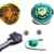 2 Kreisel Meteo L-Drago Gold + Rock Leone + Grip + 1 Launcher + 2 Metallspitzen