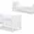 2 in 1 Gitterbett mit Schaum Matratze Gratis Babybett Kinderbett Juniorbett 140 x 70 cm Weiß umbubar ekmTRADE