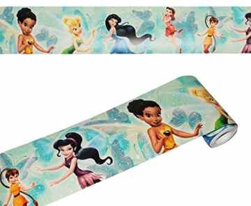 2 Stück _ Wandbordüren – selbstklebend – “ Disney Fairies / Fairy – Tinkerbell “ – je 5 m – Wandsticker / Wandtattoo – Bordüre Aufkleber Kinderzimmer – für Kinder Mädchen – Fairies Schmetterlinge – Baby Borte – Wandborte – Borten – Tapetenbordüre / selbstklebende – Wandbordüren – Bordüren – Elfen -