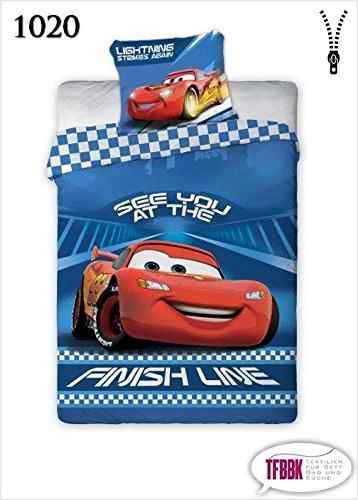 2 tlg Kinderbettwäsche 100×135 40×60 Disney 1020 Cars