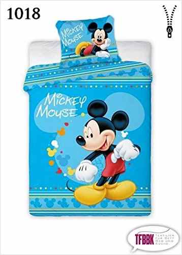 2 tlg Kinderbettwäsche 100×135 40×60 Disney 1018 Mickey Mouse -