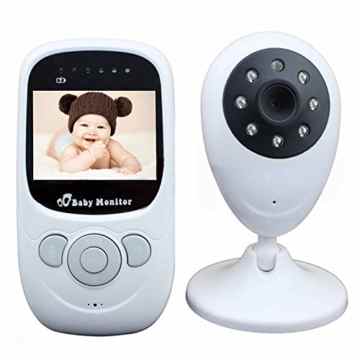 2.4 GHz 300 Tausend Pixel drahtlose Infrarot Kleinkinder Video Baby Care Monitor NACHTSICHTKAMERA mit TFT Display Euro-Stecker weiß
