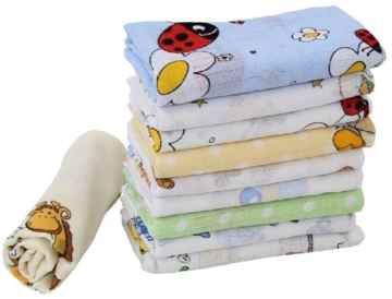 20 Stoffwindeln bunt für Jungs Mullwindeln Spucktücher Baumwolle 60x80cm -