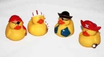 24 Stück Piraten Enten, 5 cm, Badeente, Gummiente, Mitgebsel, Kindergeburtsta… -