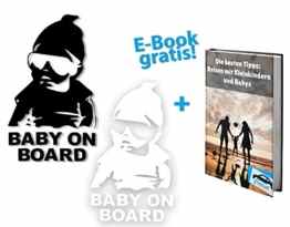 2er Set Baby on Board Sticker + GRATIS e-Paper. 2er Set Baby on Board Autoaufkleber schwarz und weiß von finest-automobile.