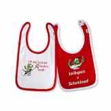 2er Set VFB Stuttgart Baby Lätzchen rot / weiss 100% Baumwolle FANARTIKEL Größe ONESIZE