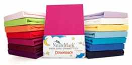 2er Sparpack Kinder Spannbettlaken Jersey 100% Baumwolle für Kinderbettmatratzen ÖKO Tex Geprüft in vielen Farben (Pink / Magenta)