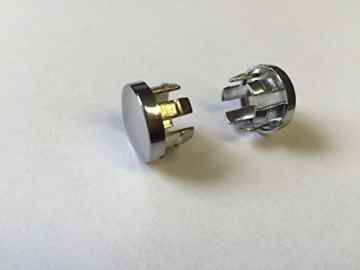 2er Wesco Relingsystem 16mm Endkappe modern Chrom
