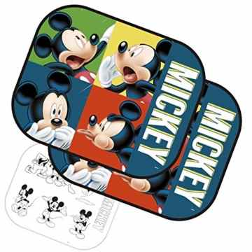 2x Sonnenschutz Auto – Mickey Mouse – 4x Mickey Kinder Baby Sonnenrollo Rollo Maus -