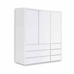 3 türiger Kleiderschrank Atlanta Weiss