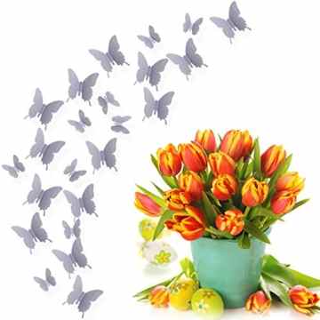 3D Schmetterlinge Wandaufkleber Wanddekos Wandtatoos Wandsticker 24 Stück -