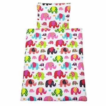 4 tlg. Kinderwagen Bettwäsche & Bettwaren-Set 60×75 Wiegenset Stubenwagen Decke Kissen & Bezüge -