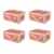 4 x Vintage Home Storage Aufbewahrungsbox Box Karton mit Deckel Ordnungsbox Pappe (Rot) -