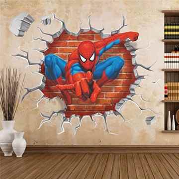 45 * 50 cm 3D beliebtes Spiderman Cartoon Movie Wandtattoo für Kinder Zimmer Decor Kind Geschenke Home Tapete -