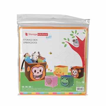 4er-Vorteils-Set Regalboxen, Aufbewahrungsbox für Kinder, 28x28x28 cm, 4 unterschiedliche und fröhliche Motive -