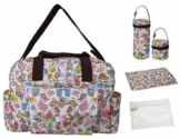 5 TEILE Set: Ecosusi Wickeltasche 44x26x13cm, Inklusive: Wickelunterlage, Schnullertasche, Flaschenköcher,transparentes Wäschefach