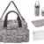 5 TEILE Set: Ecosusi Wickeltasche 44x26x13cm, Inklusive: Wickelunterlage, Schnullertasche, Flaschenköcher,transparentes Wäschefach