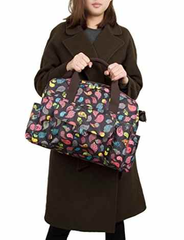 5 TEILE Set: Ecosusi Wickeltasche 44x26x13cm, Inklusive: Wickelunterlage, Schnullertasche, Flaschenköcher,transparentes Wäschefach -