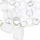 50 transparente Rohlinge Foto-Schlüssselanhänger für Bilder 46mm x 34mm von Kurtzy TM