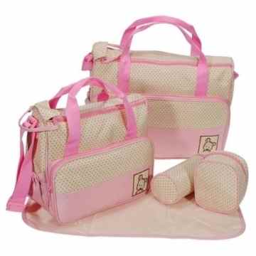 5tlg Babytasche Wickeltasche Mutter Windeltasche 5pcs Nappy Changing Pink