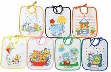 7 Stück Lätzchen Babylätzchen Frottee im Set