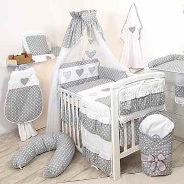 7tlg Babybettwäsche 135x100cm Kinderbettwäsche Bettwäsche Himmel Nestchen Set