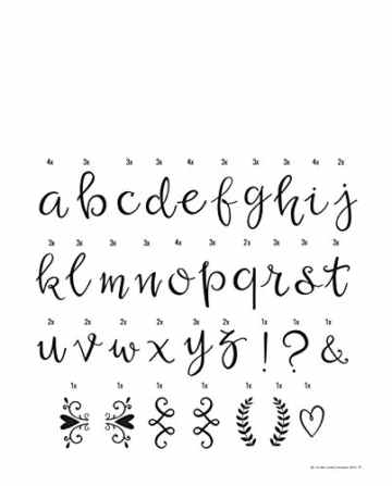 A little lovely Company – Ergänzungsset Script – Buchstaben – für alle Leuchtkästen – Inhalt: 85 Stück