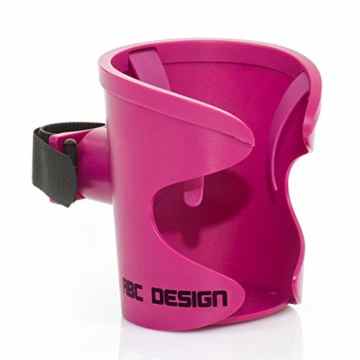 ABC Design Becherhalter / Getränkehalter / Flaschenhalter für Kinderwagen und Buggy / Grape / mit praktischem Klettverschluss