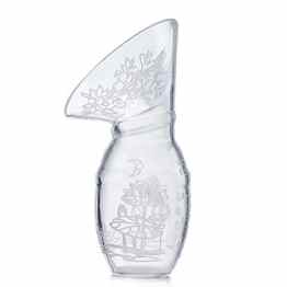 ACRATO Brustpumpe Handmilchpumpen Milchflasche Manuelle Milchpumpe Flasche Komfort aus BPA Frei Lebensmittelqualität Silikon 100ml fürs Milchaufangen