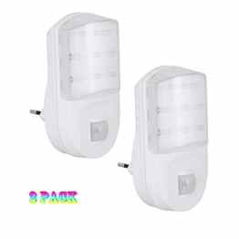 AIGUOZER® Tragbare LED Nachtlicht Nachtlampe 0.6W Bewegungsmelder Lichtsensor Nachtbeleuchtung für Kinderzimmer Babyzimmer Schlafzimmer Kabinett Badezimmer