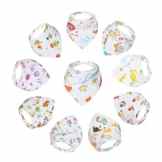 Aivedo 10er Pack Babylätzchen Baby Dreieckstuch Lätzchen Weiches Absorbierende Baumwolle Lätzchen aus Cotto passen Neugeborenes