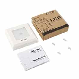 Albrillo Kabellos LED Nachtlicht mit Bewegungsmelder 8 LEDS Auto EIN/AUS