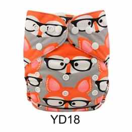 Alva Baby neue verstellbare und waschbare Pocket Windel mit Druckknöpfen+ 2 Einlagen