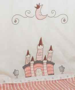 Alvi 411655502 Set für Stubenwagen Birthe „Traumschloss“, rosa