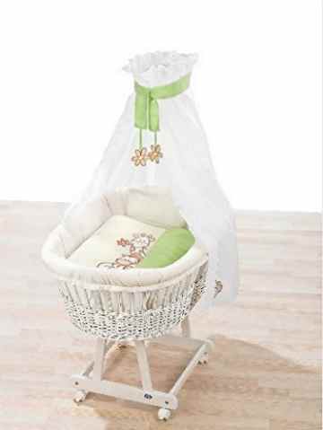 Alvi 411659453 Set für Stubenwagen Birthe „Dschungel“, grün