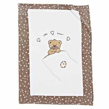 Alvi 931845626 Microfaser Decke „Little Bear“, beige