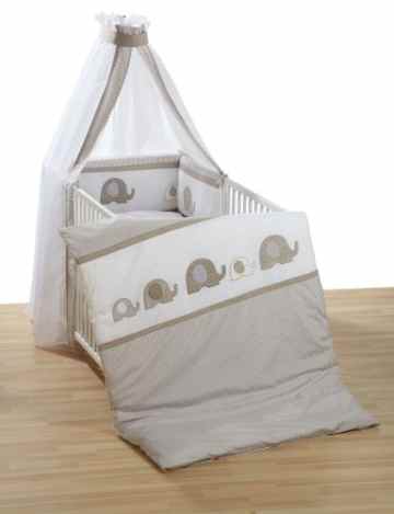 Alvi Bettwäsche 100×135 Applikation Elefant Dessin 323-6 beige
