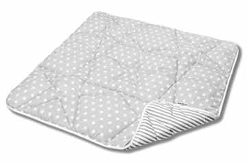 Amilian® Spieldecke Decke ca. 90 x 90 cm weich Sterne Grau