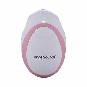 Angelsounds JPD-100S Fetal Doppler Herz Monitor mit Ultraschallgel mit 3,0 MHz Sonde, inkl. Kopfhörer, rosa