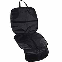 Anpro Autositz Schutzunterlage (46 x 110cm), Kindersitzunterlage mit Netztaschen, Beste Unterlage für Kinder- und Babyautositze, Hundedecke, Stoffpolsterung mit Leder, Schwarz