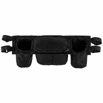 Anpro Kinderwagen Organizer, Schwarz Universal Kinderwagen mit Getränkehalter