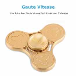 Aroek 2017 Spinner Fidget Spielzeug?Hohe Geschwindigkeiten Con Bis zu 5 Minuten Dreht?EDC Hand Spinner für ADHD?Anti-Stress und Freilassung unter Druck, Hybrid – Keramik Kugellager, Messing