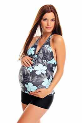 Attraktiver Schwangerschafts-Tankini / Hotpants / Bikinihose / individualer Look von Octopus / Umstands-Tankini / verschiedene Farben f3010
