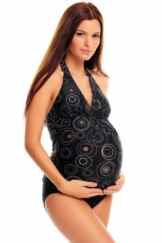 Attraktiver Schwangerschafts-Tankini von Octopus / Umstands- Tankini / verstellbare Träger im Nackenbereich f3290